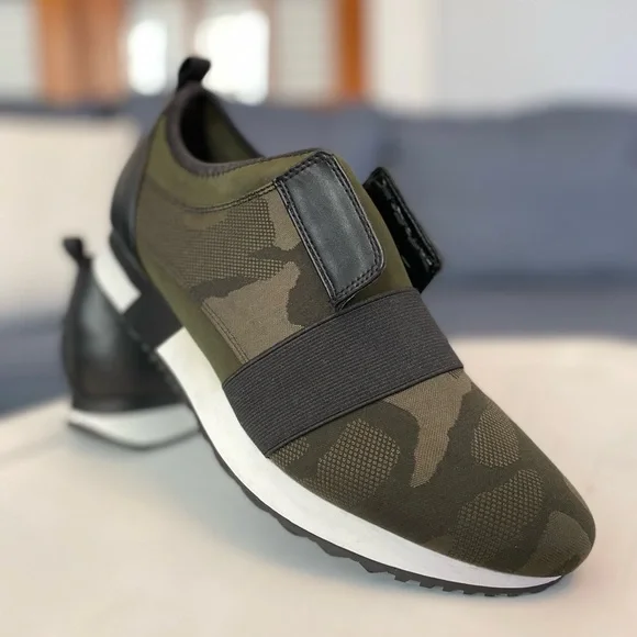 SOLD - Steve Madden ATTACK Camouflage Army Green Women’s Sneakers Size 9.5 - Picture 1 of 9